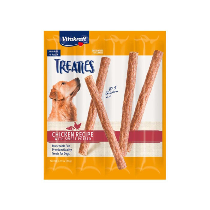 Vitakraft Treaties Dog Treats Smoked Chicken w/Sweet Potatoes 14ea/1.69 oz, 4 Pc