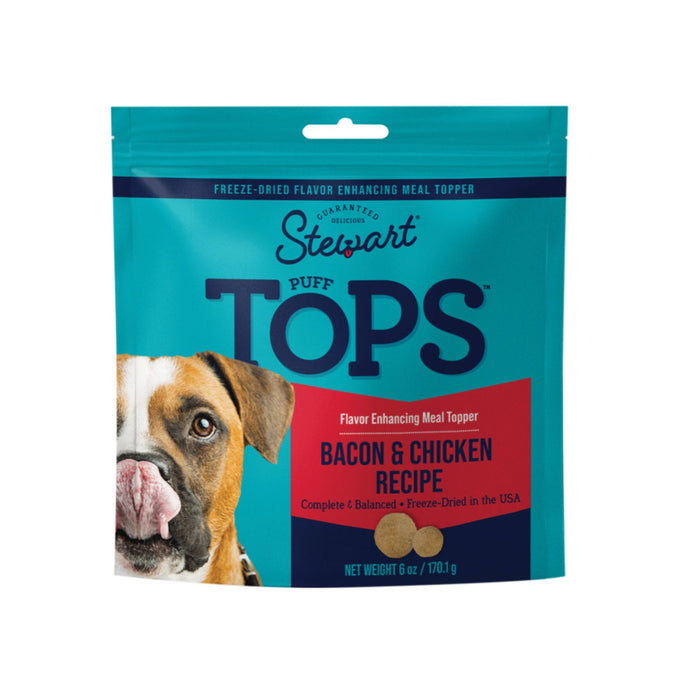 Stewart Puff Tops Freeze Dried Dog Food Topper Bacon & Chicken, 1ea/6oz.