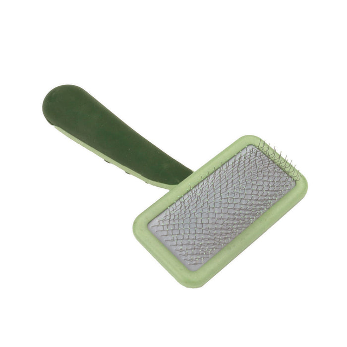 Safari Dog Soft Slicker Brush Light Green/Dark Green 1ea/SM