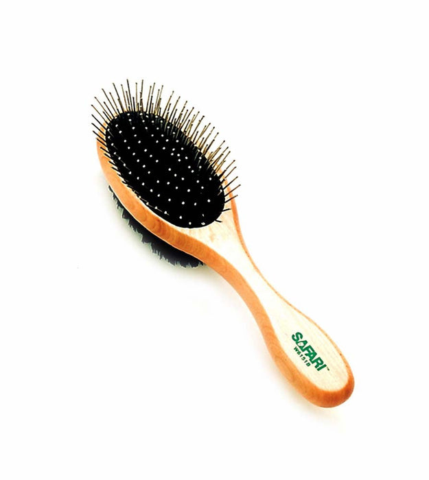 Safari Pin and Bristle Combo Dog Brush Green 1ea/MD