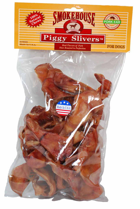 Smokehouse USA Made Piggy Slivers Dog Chew 1ea/24 pk