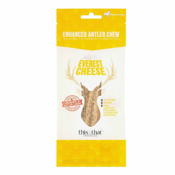 This & That Dog Enhanced Antler Chew Everest Cheese Xlarge