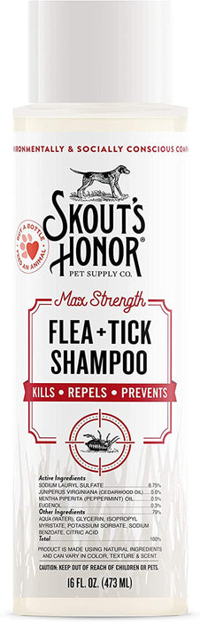 Skouts Honor Dog Shampoo Flea And Tick 16oz.