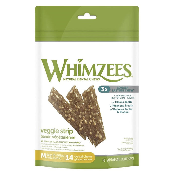 Whimzees Veggie Strip M 14.8 oz. Bag