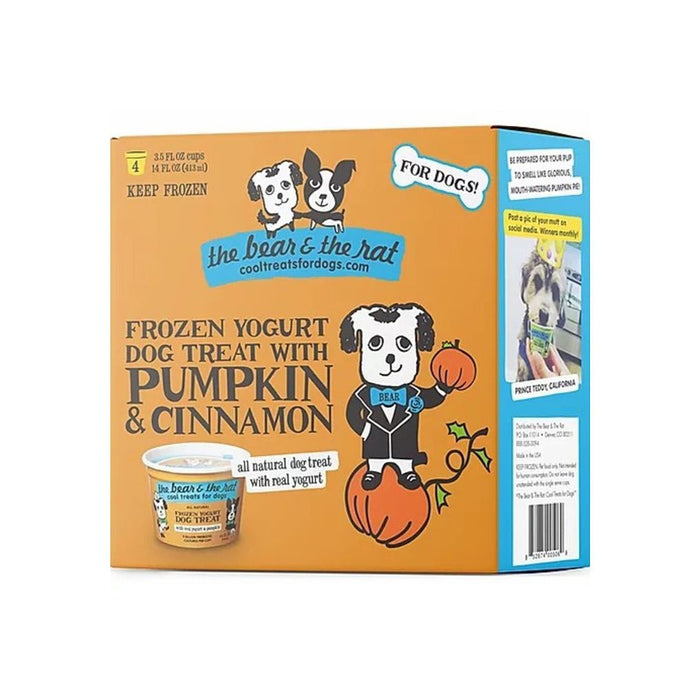 The Bear & The Rat Dog Frozen Pumpkin & Yogurt 3.5Oz 4 Pack