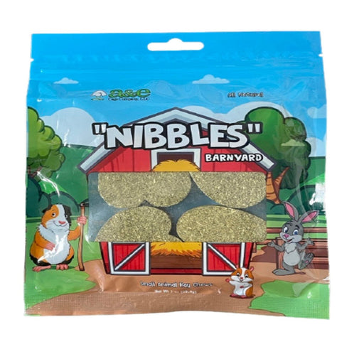 A and E Cages Barnyard Nibbles Hay Chew Small Animal Bites Heart 4pc - Petsplace.store