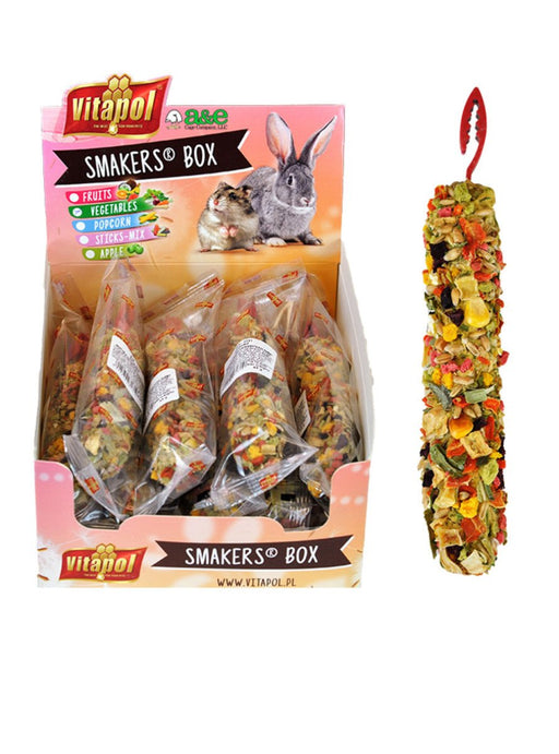 A and E Cages Vitapol Smakers Small Animal Treat Stick Vegetable; 12ea - 12 ct - Petsplace.store