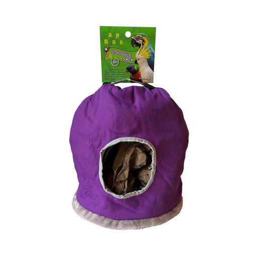 A & E Cages Happy Beaks Snuggle Sack Bird Hut Assorted 1ea/XL - Petsplace.store