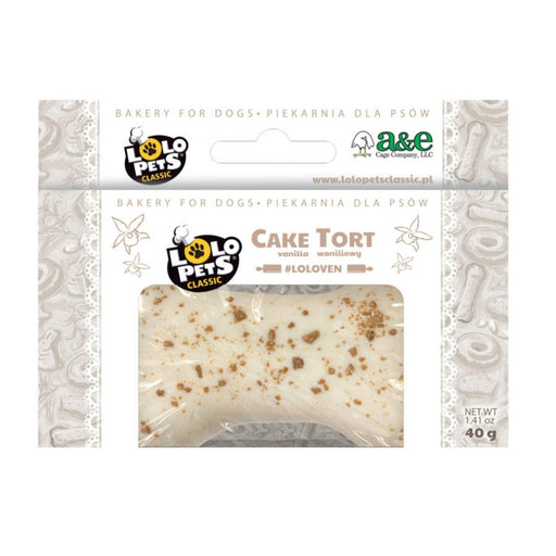 A & E Cages LoLo Pets Bakery Bone Shaped Dog Cake Treat Vanilla, 1ea/Mini - Petsplace.store