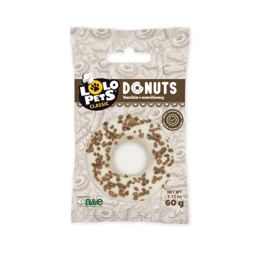 A & E Cages LoLo Pets Bakery Gourmet Donut Dog Treat Vanilla, 1ea/One Size - Petsplace.store