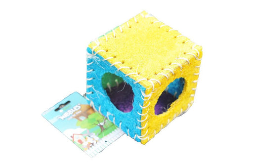 A &E Cages Nibbles Small Animal Loofah Chew Toy Cube; 1ea - Petsplace.store