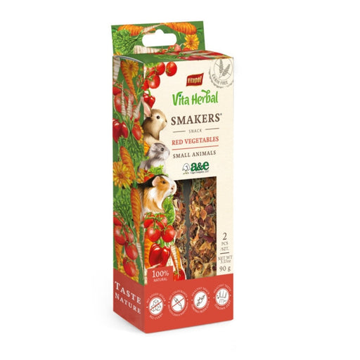 A & E Cages Vitapol Vita Herbal Smakers Red Vegetables Small Animal Treat 1ea/2 pk - Petsplace.store