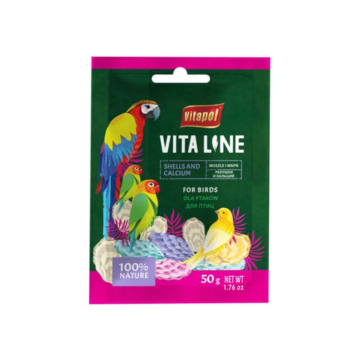 A & E Cages Vitapol Vita Line Shells & Calcium Bird Supplement 1ea/50 g - Petsplace.store