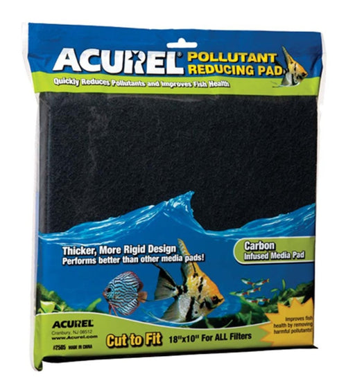 Acurel Cut to Fit Carbon Filter Media Pad Black 1ea/18 In X 10 in - Petsplace.store