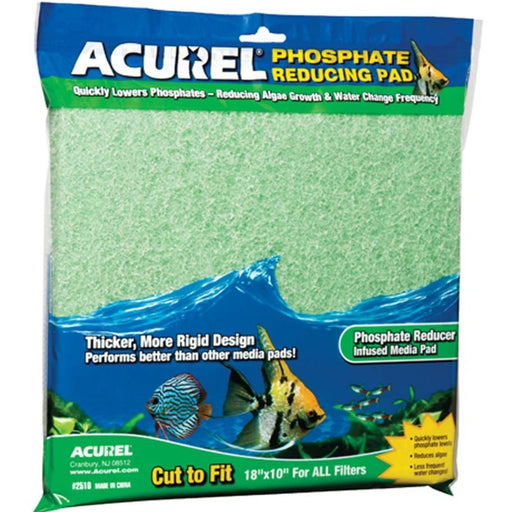 Acurel Cut to Fit Phosphate Reducing Filter Media Pad Green 1ea/18 In X 10 in - Petsplace.store