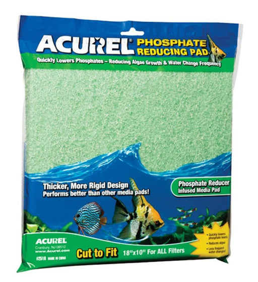 Acurel Cut to Fit Phosphate Reducing Filter Media Pad Green 1ea/18 In X 10 in - Petsplace.store