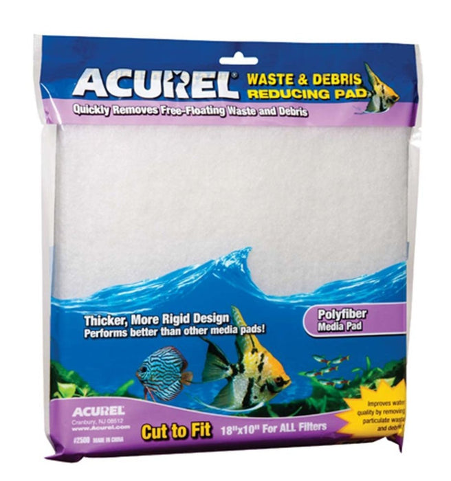 Acurel Cut to Fit Poly Fiber Filter Media Pad White 1ea/18 In X 10 in - Petsplace.store