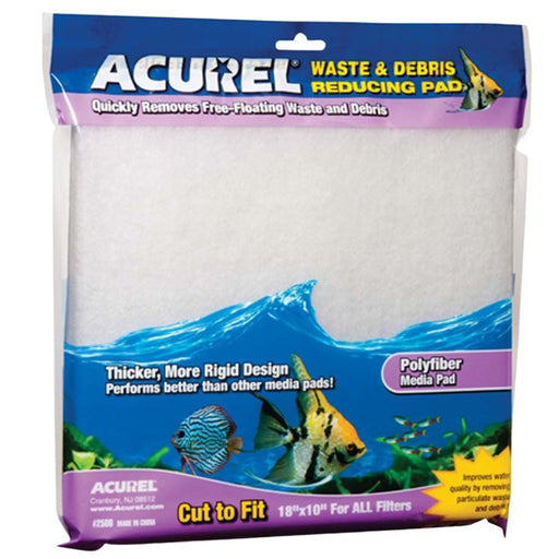 Acurel Cut to Fit Poly Fiber Filter Media Pad White 1ea/18 In X 10 in - Petsplace.store