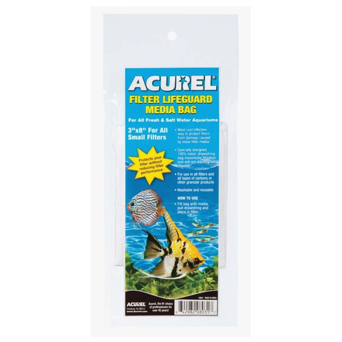 Acurel Filter Lifeguard Media Bag White 1ea/3 In X 8 in - Petsplace.store