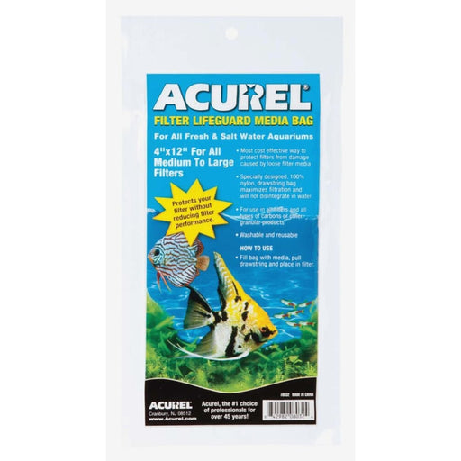 Acurel Filter Lifeguard Media Bag White 1ea/4 In X 12 in - Petsplace.store