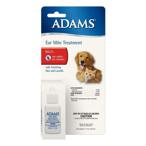 Adams Ear Mite Treatment Clear 1ea/0.5 fl oz. - Petsplace.store