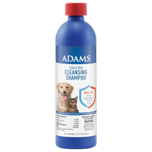 Adams Flea & Tick Cleansing Shampoo Clear 1ea/12oz. - Petsplace.store