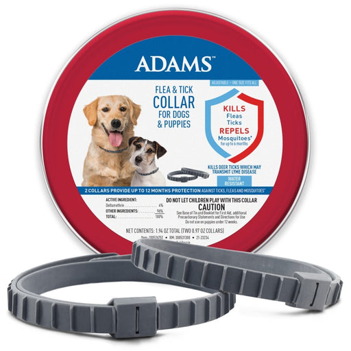 Adams Flea & Tick Collar for Dogs & Puppies 1ea/2 pk - Petsplace.store