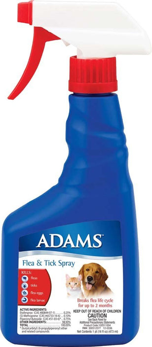 Adams Flea & Tick Spray 1ea/16oz. - Petsplace.store