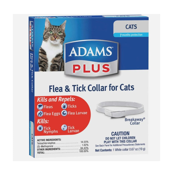 Adams Plus Flea & Tick Collar for Cats 1ea/1 pk - Petsplace.store