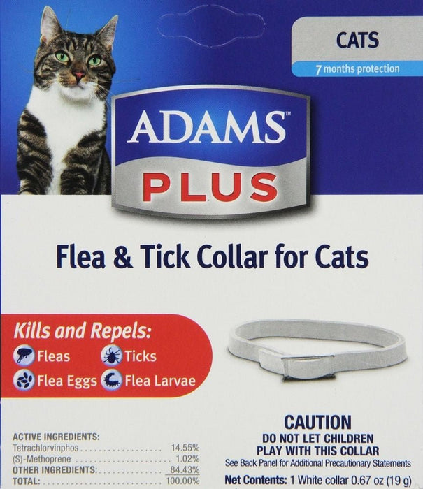 Adams Plus Flea & Tick Collar for Cats 1ea/1 pk - Petsplace.store