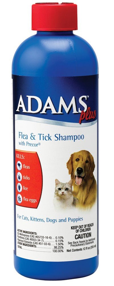 Adams Plus Flea & Tick Shampoo with Precor 1ea/12 fl oz. - Petsplace.store