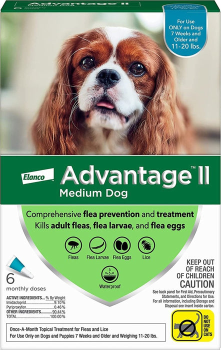 Advantage Ii Dog Meduim Teal 6 - Pack - Petsplace.store