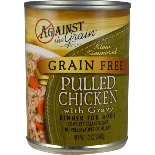 Against the Grain Hand Pulled Adult Wet Dog Food Chicken, 12oz. (Case of 12) - Petsplace.store