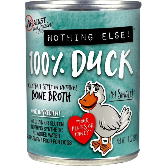 Against the Grain Nothing Else 100% One Ingredient Adult Wet Dog Food Duck, 11oz. (Case of 12) - Petsplace.store