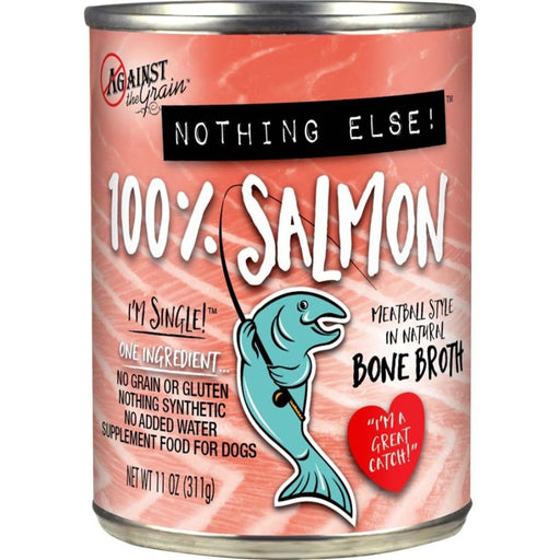 Against the Grain Nothing Else 100% One Ingredient Adult Wet Dog Food Salmon, 11oz. (Case of 12) - Petsplace.store