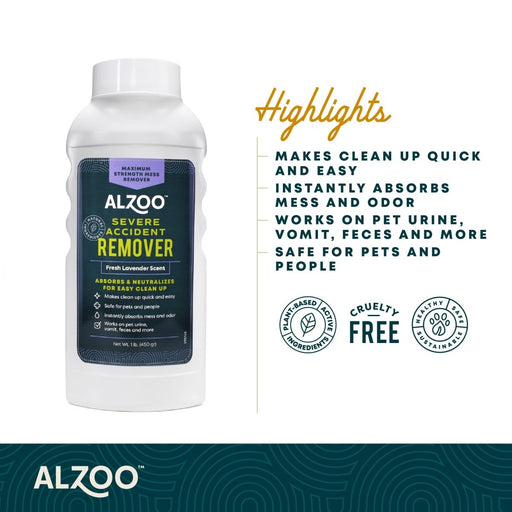 Alzoo Mineral - Based Severe Accident Remover Lavender 15.2oz. - Petsplace.store