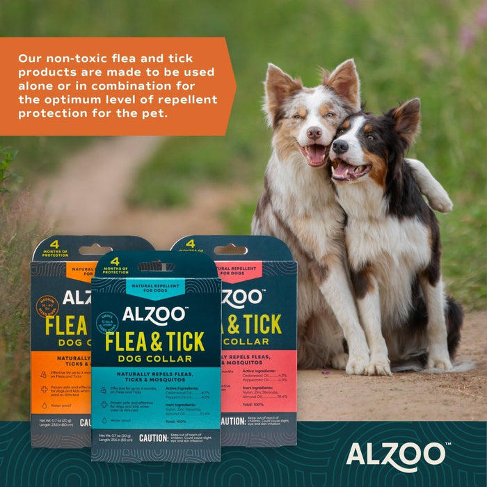 Alzoo Plant - Based Flea & Tick Collar Large Dog 29.5In. - Petsplace.store