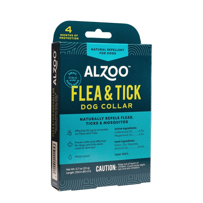 Alzoo Plant Based Flea & Tick Collar Small Dog 23.6In. - Petsplace.store