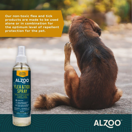 Alzoo Plant Based Flea & Tick Spray 8oz. - Petsplace.store