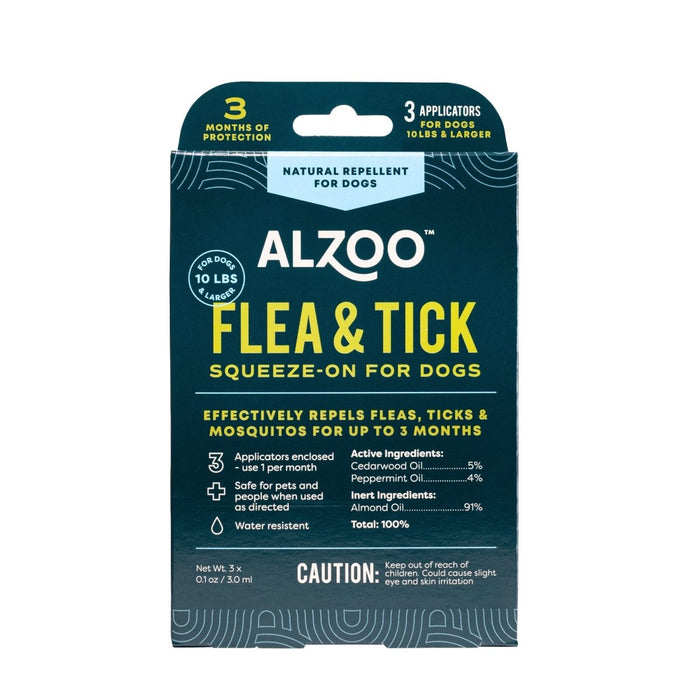 Alzoo Plant - Based Flea & Tick Squeeze - On Dog - Petsplace.store