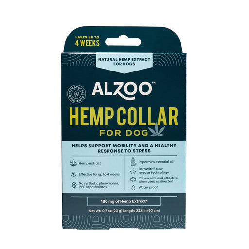 Alzoo Plant - Based Hemp Premium Collar For Dogs 23.6In. - Petsplace.store