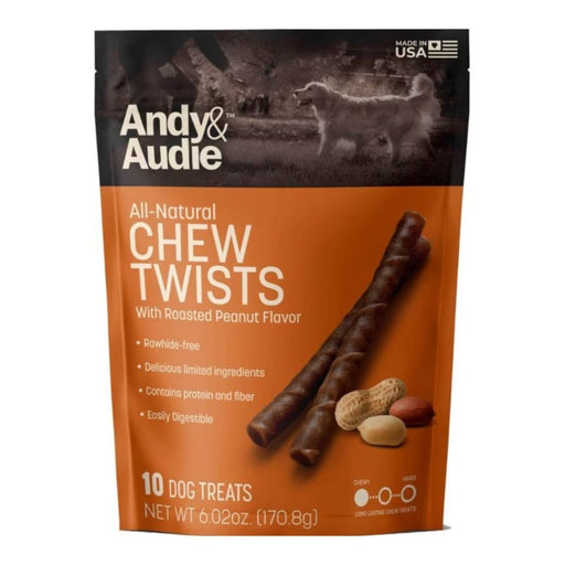 Andy & Audie Alternative Twist Chews For Dogs Nut Small - 10 Count 6.02oz. - Petsplace.store