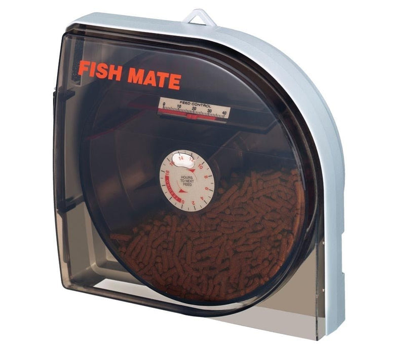 Ani Mate Automatic Pond Fish Feeder Black 1ea - Petsplace.store