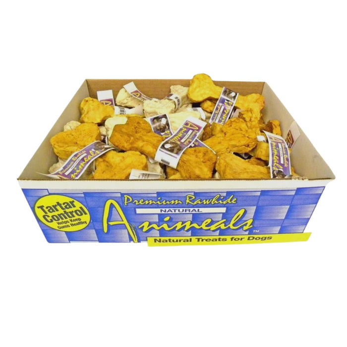 Animeal Munchy Bone 4 - 5" 40Ct Display Box - Petsplace.store