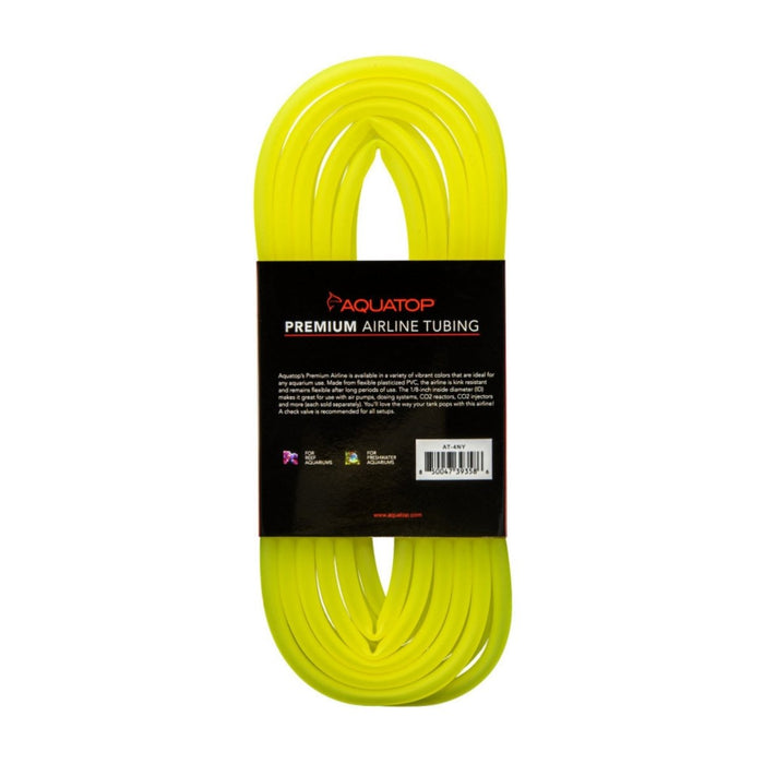 Aquatop Airline Tubing Neon Yellow, 1ea/13 ft - Petsplace.store