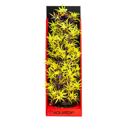 Aquatop Aquatop Vibrant Fluorescent Cannabis Plant Olive, 1ea/16 in - Petsplace.store