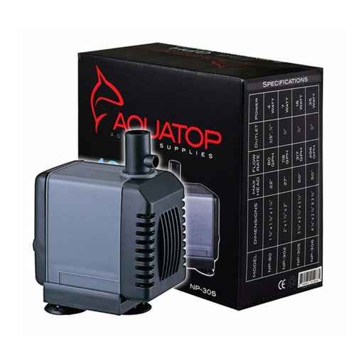 Aquatop NP - 305 Aquarium Submersible Water Pump Black, Grey 1ea - Petsplace.store