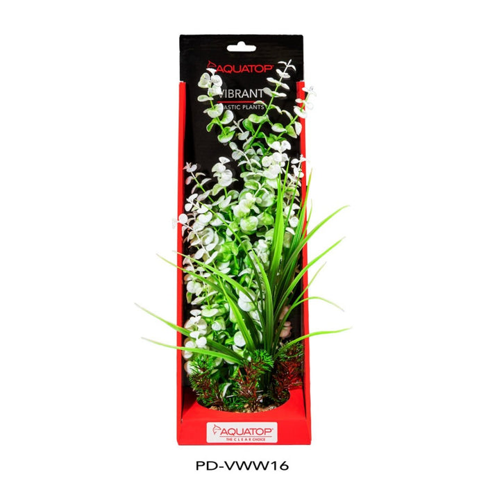 Aquatop Vibrant Wild Plant White 1ea/16 in - Petsplace.store