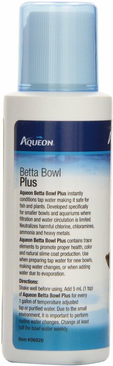 Aqueon Betta Bowl Plus Water Conditioner 1ea/4 oz - Petsplace.store