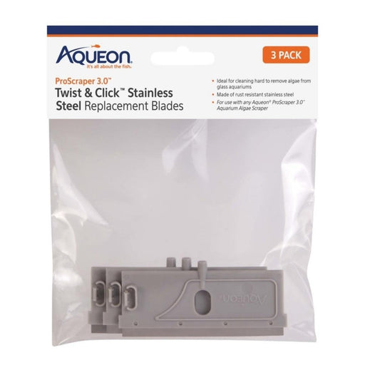 Aqueon ProScraper 3.0™ Twist & Click™ Stainless Steel Replacement Blades 1ea/One Size - Petsplace.store